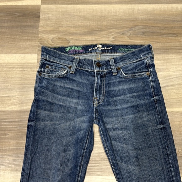 7 for All Mankind Blue Organic Cotton Super Skinny Jeans size 25 - Picture 7 of 10